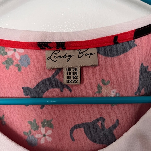 Lindy Bop cat Peter Pan top - Picture 3 of 3